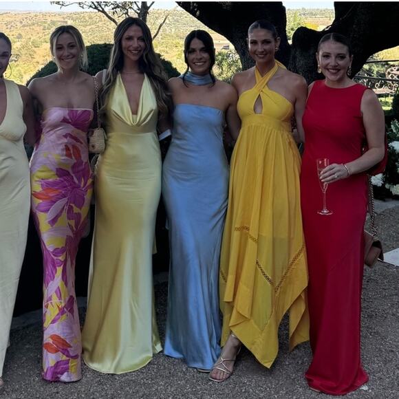 NWT NEW Misha Lilia Sash Neck Maxi Dress in Cerulean Blue - Picture 6 of 13